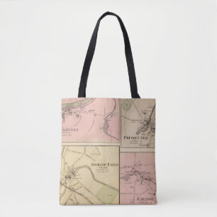 Bolsa Tote Ft Fairfield, ilha de Presque, mapa do caribu