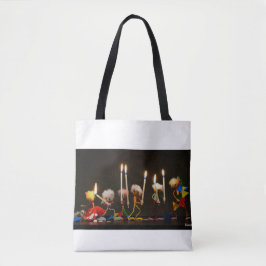 Bolsa Tote Fubby's die feestelijk met kaarsjes lopen, grappig