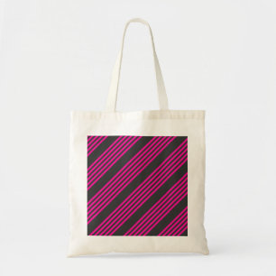 Bolsa Tote Fuchsia e carvão de cinco faixas