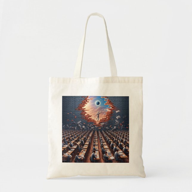 Bolsa Tote Fuga da Matriz: Sala de Exame Surreal (Frente)