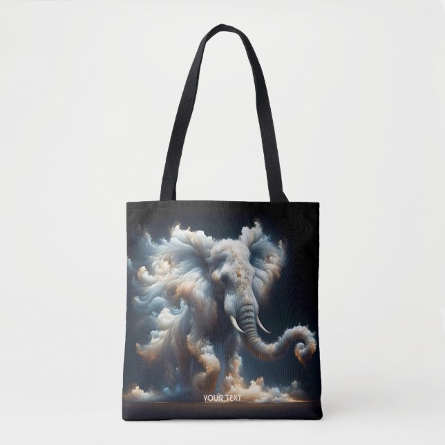 Bolsa Tote Fumaça de elefante de nuvens bonitas (Frente)
