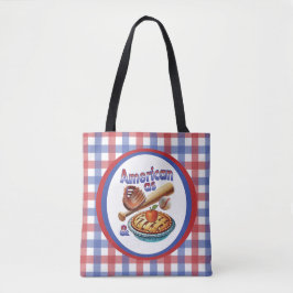 Bolsa Tote Fun American as Baseball & Apple Pie