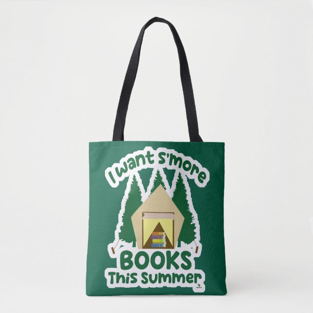 Bolsa Tote Fun Smore Books For Summer Bookish Humor (Frente)