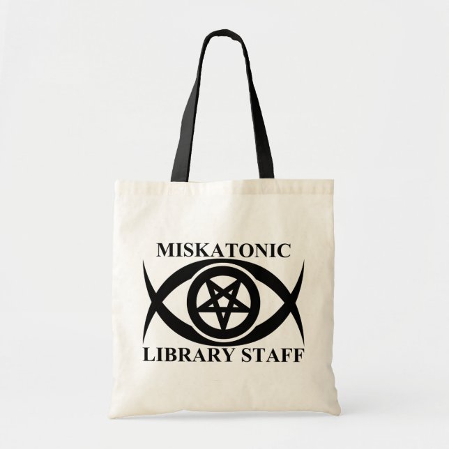 BOLSA TOTE FUNCIONARIOS DE BIBLIOTECA DE MISKATONIC (Frente)