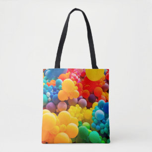 Bolsa Tote Fundo abstrato brilhante do embaraço do arco-íris