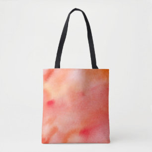 Bolsa Tote Fundo abstrato da aguarela - laranja