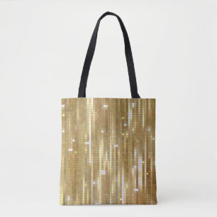 Bolsa Tote Fundo abstrato de ouro brilhante com vidros