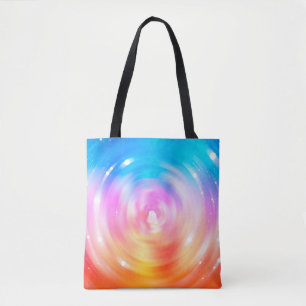 Bolsa Tote fundo abstrato. fundo brilhante dos círculos