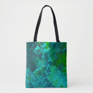 Bolsa Tote fundo abstrato. mosaicbackgrou azul e verde