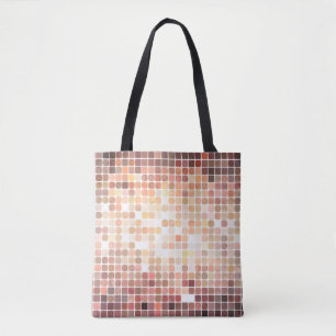 Bolsa Tote fundo abstrato. mosaico de ouro. dig de ilustração