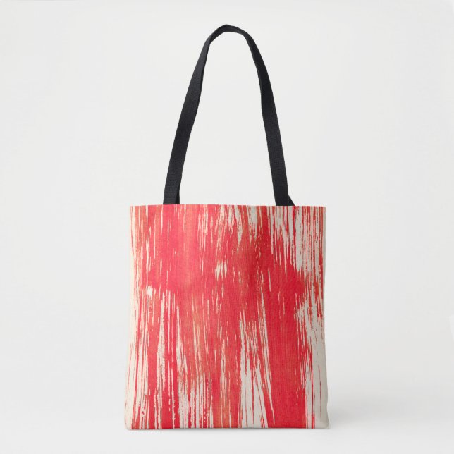 Bolsa Tote fundo abstrato vermelho a partir da aquarela (Frente)