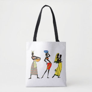 Bolsa Tote Fundo Africano para as Mulheres
