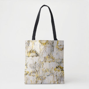 Bolsa Tote fundo aquarela abstrato: dandelion, juniper