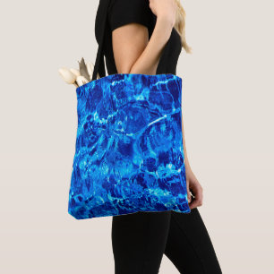 Bolsa Tote Fundo Azul E Branco