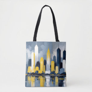 Bolsa Tote Fundo da Arquitetura Moderna de abstrato Cityscape