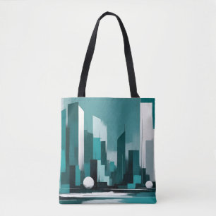 Bolsa Tote Fundo da Arquitetura Moderna de abstrato Cityscape