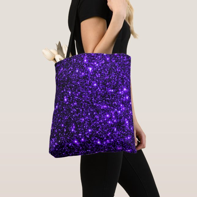 Bolsa Tote Fundo da Glitter - Roxo Profundo (Close Up)