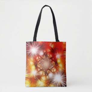 Bolsa Tote Fundo das Estrelas do Abstrato Fireworks-34944