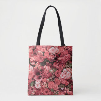 Bolsa Tote Fundo de abstrato floral fechado.