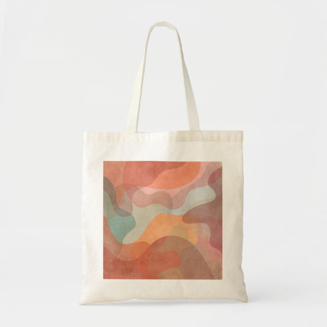 Bolsa Tote Fundo de Blobs Pastel Sobrepostos Abstratos (Frente)