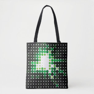 Bolsa Tote Fundo de colheita colorido geométrico. Abstrato