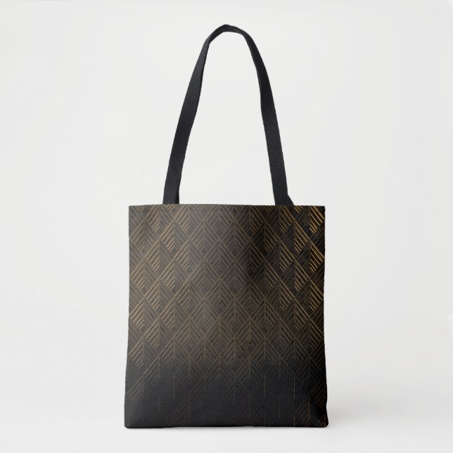 Bolsa Tote Fundo de Ilustração 3D da Art Deco (Frente)