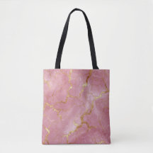 Fundo de Mármore Rosa com Veias Douradas