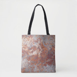 Bolsa Tote Fundo de metal enferrujado