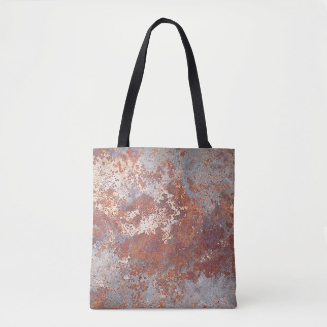 Bolsa Tote Fundo de metal enferrujado (Frente)