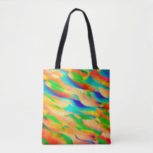 Bolsa Tote fundo de papel de parede abstrato de pintura multi