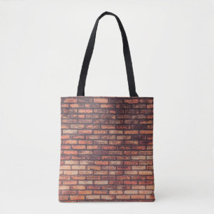 Bolsa Tote fundo de textura de tijolo velho, hipster