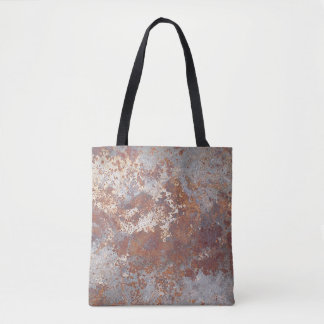 Bolsa Tote Fundo de Textura Metálica Rusty