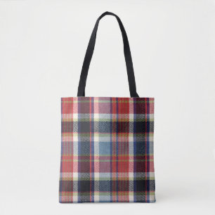 Bolsa Tote Fundo de Textura Têxtil Quadrada.