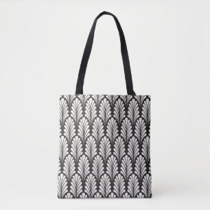 Bolsa Tote Fundo de Vintage Ornamental Japonês. Art Deco S