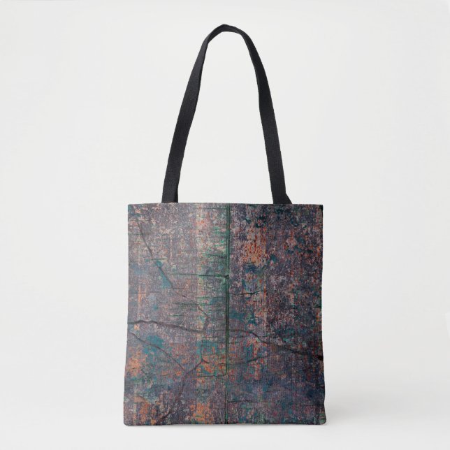 Bolsa Tote fundo do abstrato multicolor grunge com abstração (Frente)