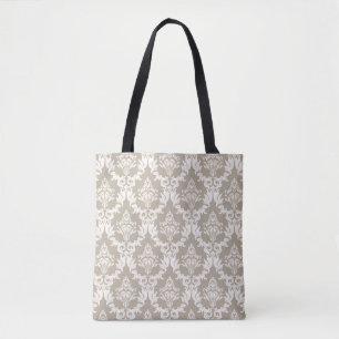 Bolsa Tote Fundo do damasco