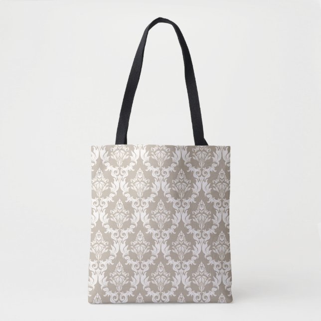 Bolsa Tote Fundo do damasco (Frente)