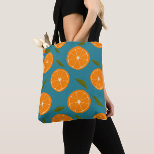 Bolsa Tote Fundo do Padrão de Laranjas Fatia
