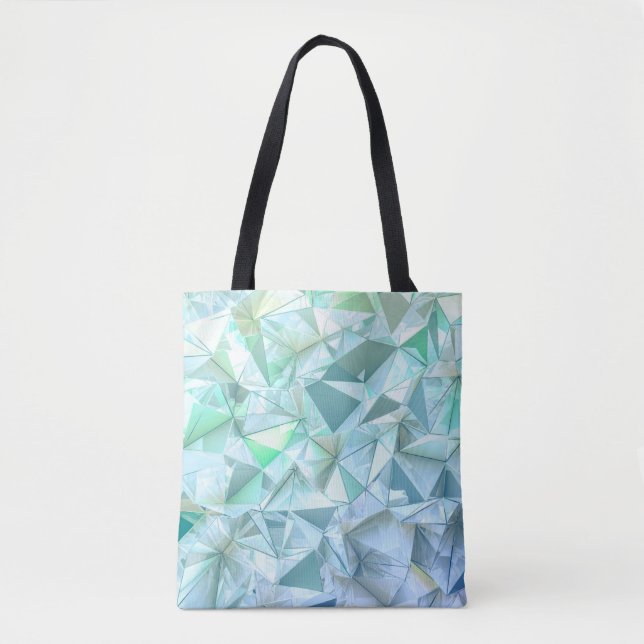 Bolsa Tote Fundo do triângulo de cristal. (Frente)