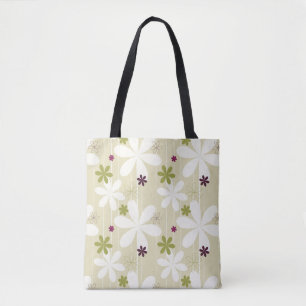 Bolsa Tote Fundo floral retro