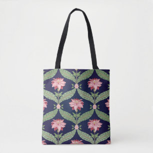 Bolsa Tote Fundo floral sem costura. Flor fantasma