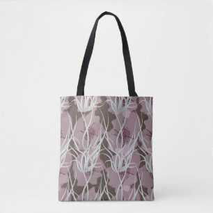 Bolsa Tote Fundo floral sem costura, padrão sem costura,