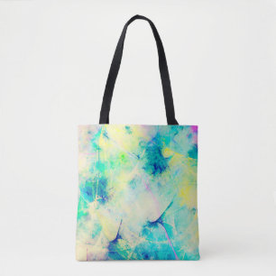 Bolsa Tote fundo fractal abstrato azul 3d renderização3d, a