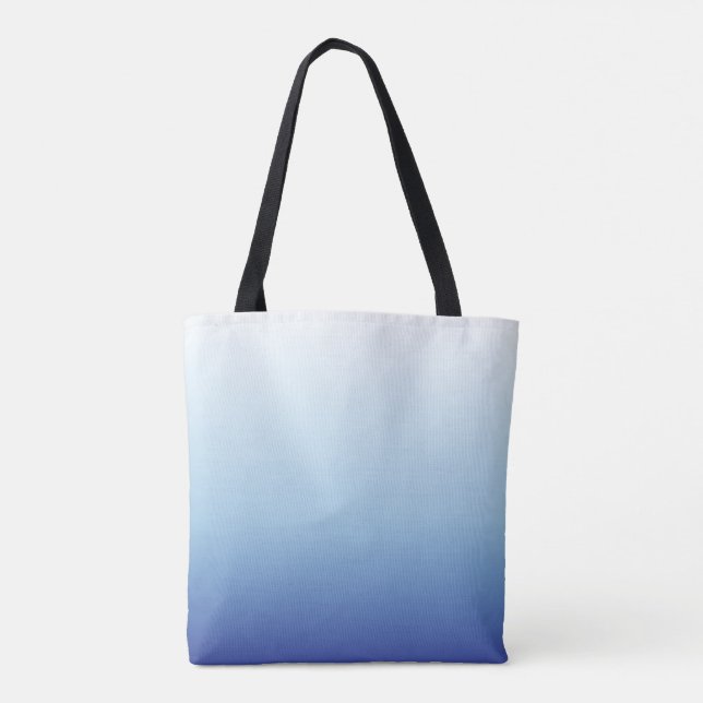 Bolsa Tote Fundo Gradiente Azul Mínimo (Verso)