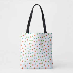 Bolsa Tote Fundo perfeito com padrão de bolinhas. Polka