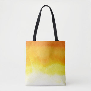 Bolsa Tote Fundo pintado mão 2 3 da aguarela abstrata