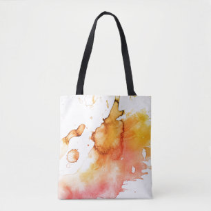Bolsa Tote Fundo pintado mão 6 da aguarela abstrata