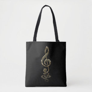 Bolsa Tote Fundo Preto E Limpeza Prateada