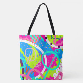 Bolsa Tote Funky Colorful Pop Art