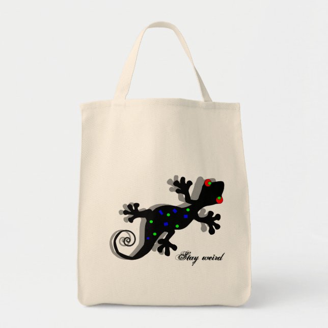 Bolsa Tote Funky Gecko - Presentes do Lizard Lover (Frente)